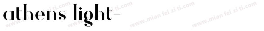 athens light字体转换